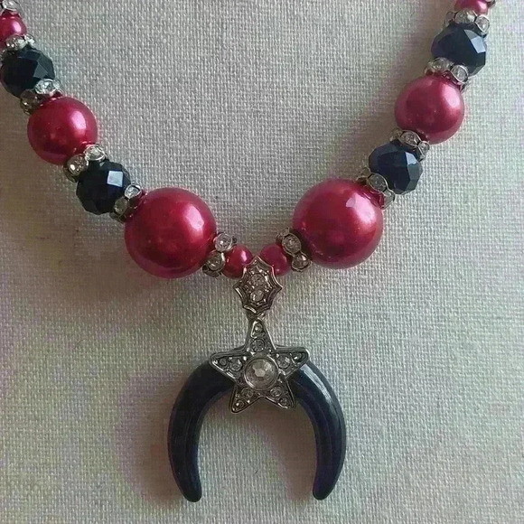 Handmade Lunula Crescent Necklace - Picture 2 of 6